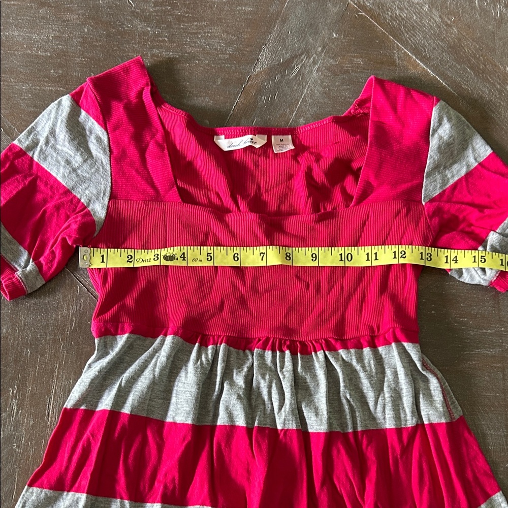Derek Heart Red and Gray Striped shirt. - Picture 4 of 5